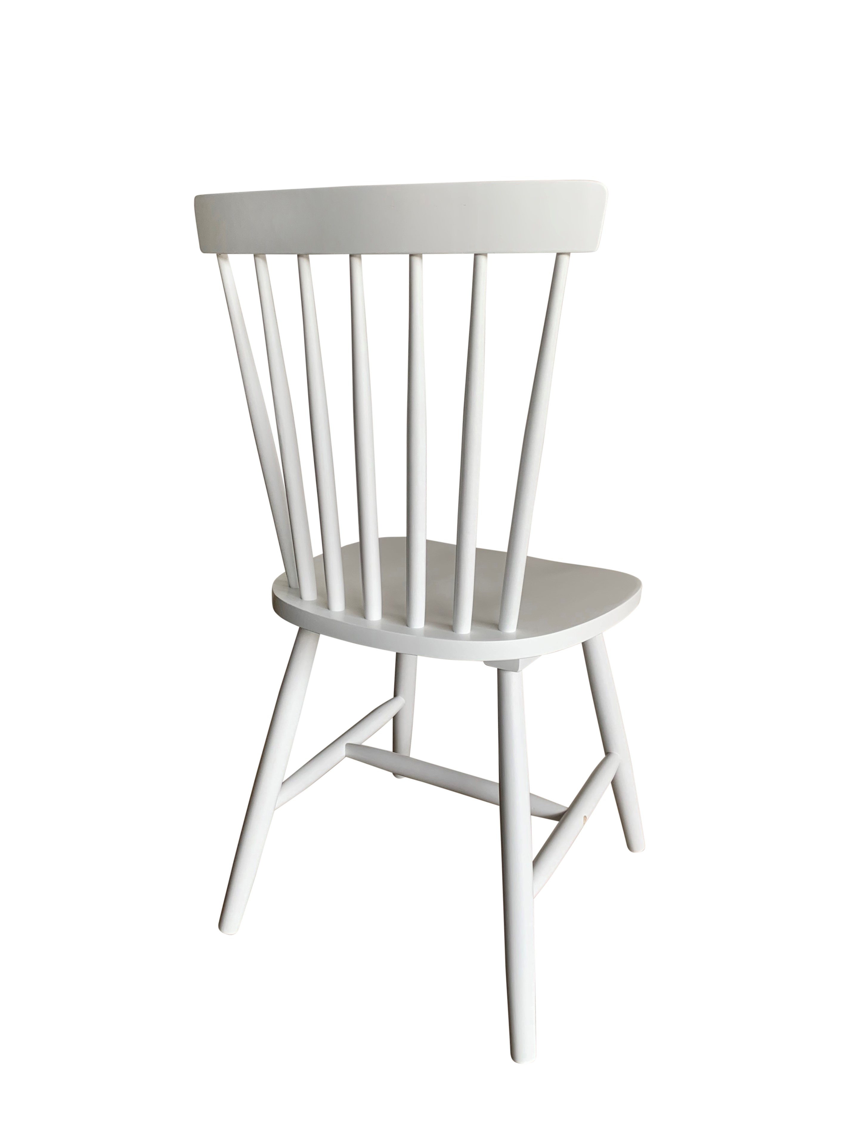 Comedor Completo Blanco de Madera Maciza Cubierta de MDF con 4 Sillas de Madera