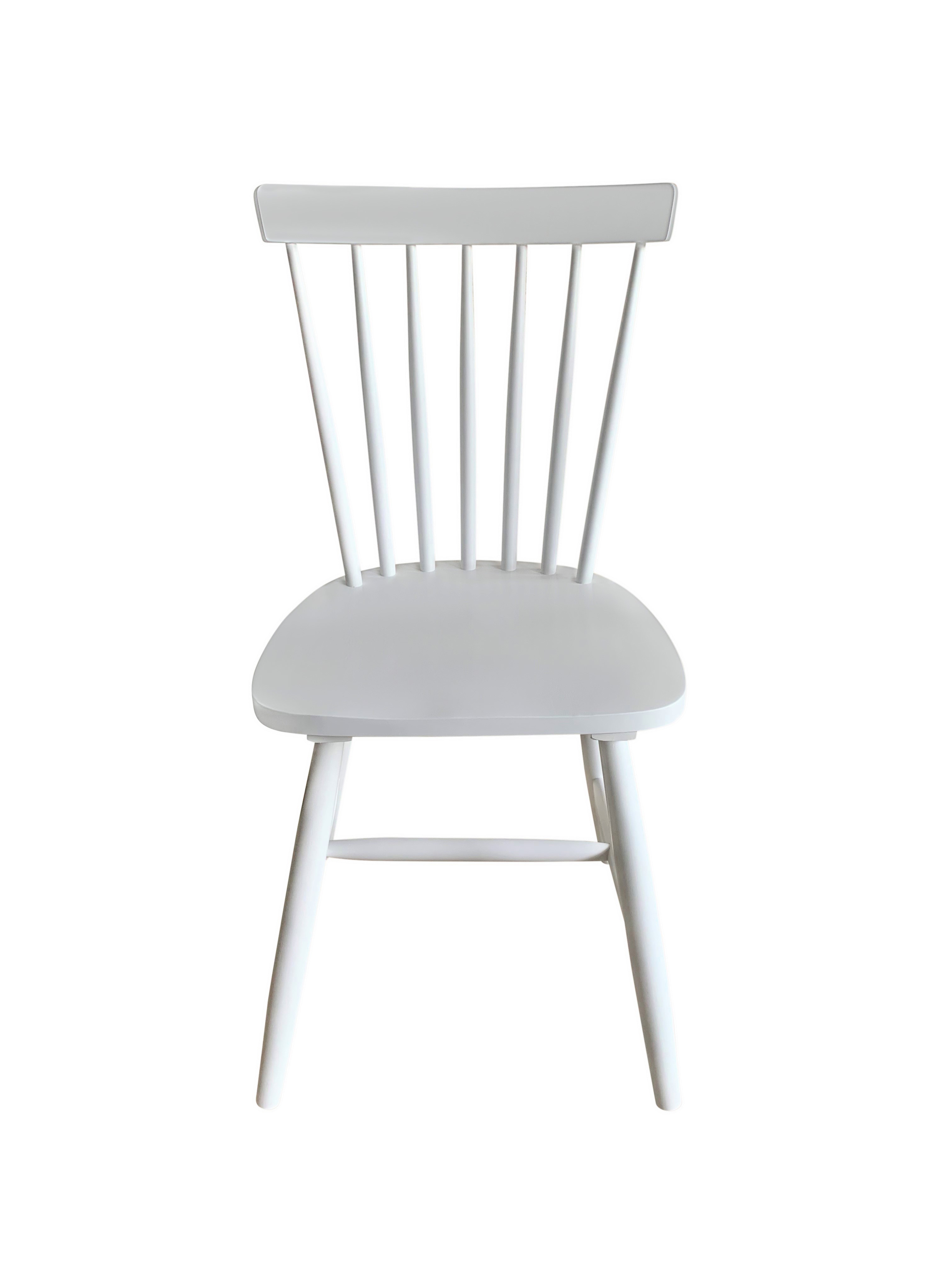 Comedor Completo Blanco de Madera Maciza Cubierta de MDF con 4 Sillas de Madera