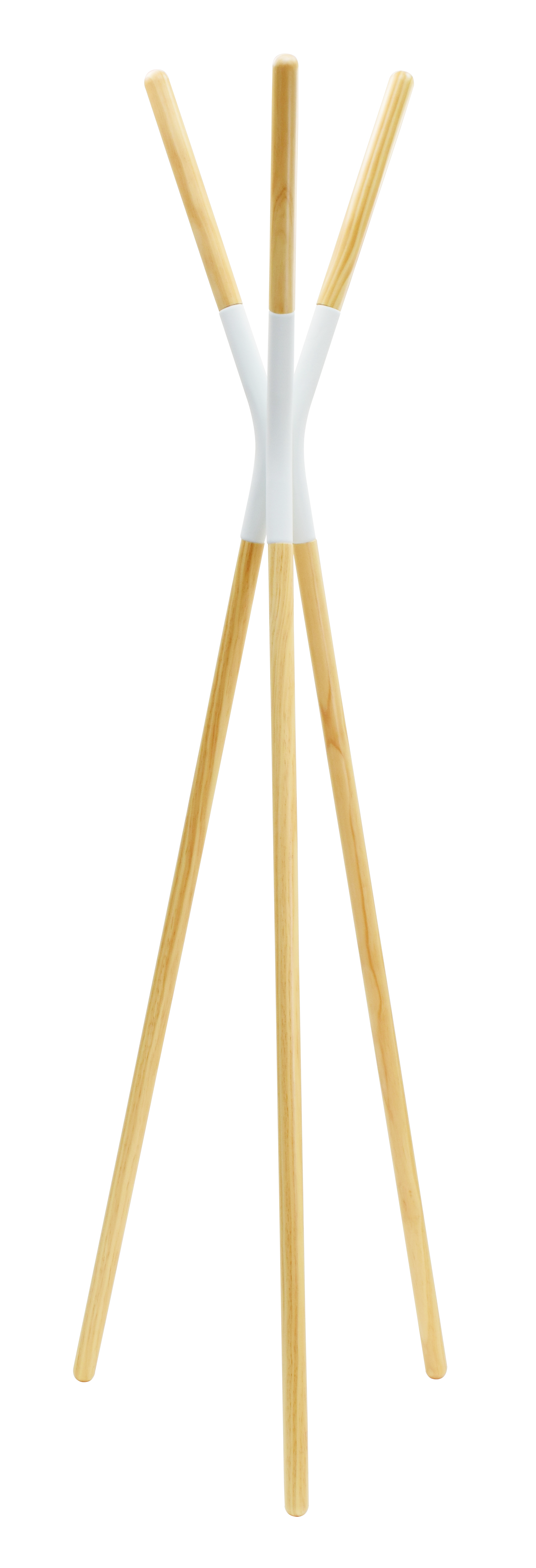 Perchero de Madera de Pino Color Madera y Blanco (Alto: 177cm)