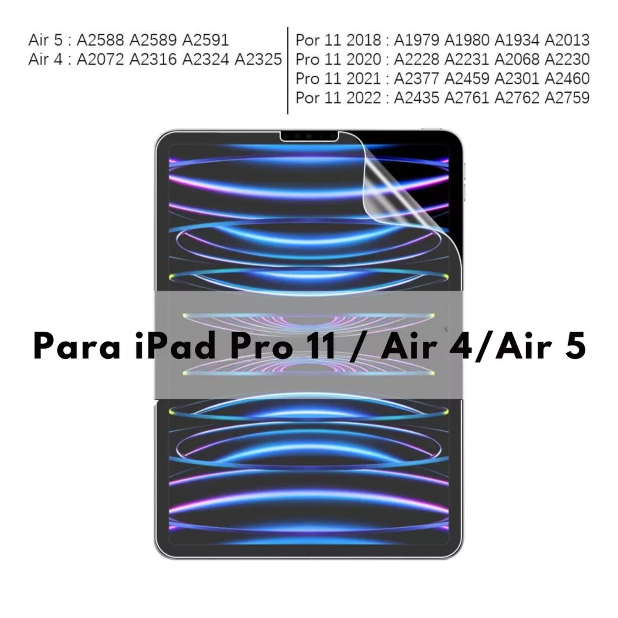 2 Micas Protector Pantalla Para iPad Air 4/5/Pro 11 Efecto Textura Papel