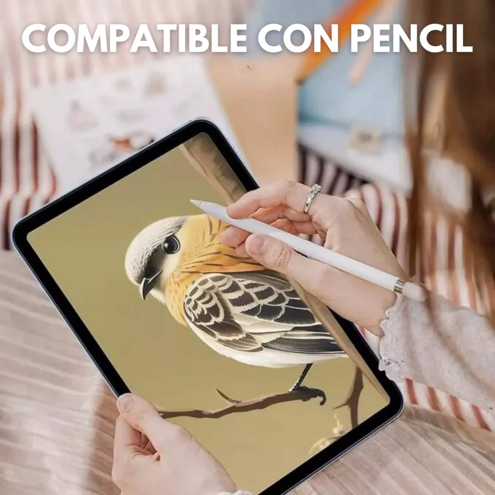 2 Micas Protector Pantalla Para iPad Air Pro 13 Efecto Textura Papel