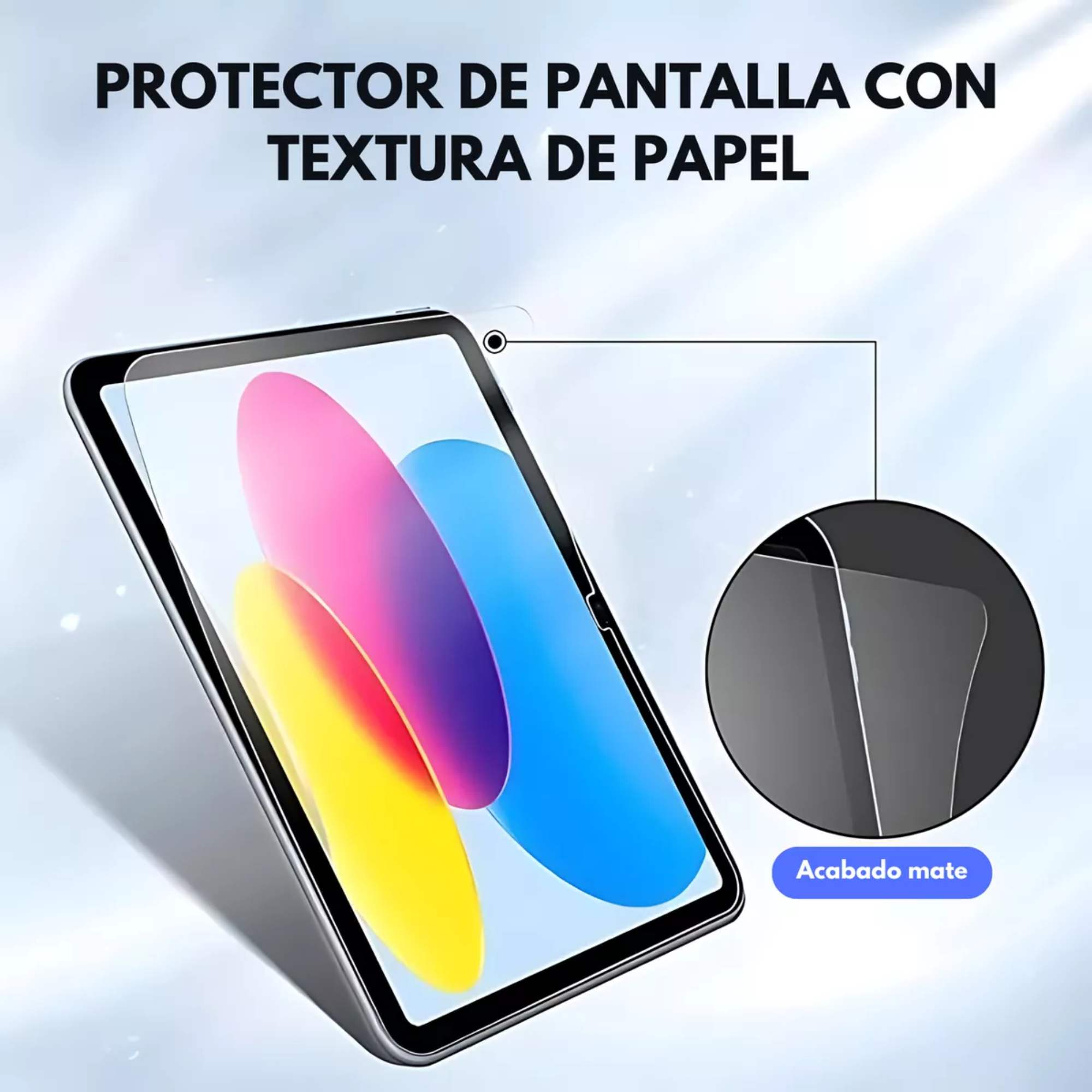 2 Micas Protector Pantalla Para iPad Air Pro 13 Efecto Textura Papel