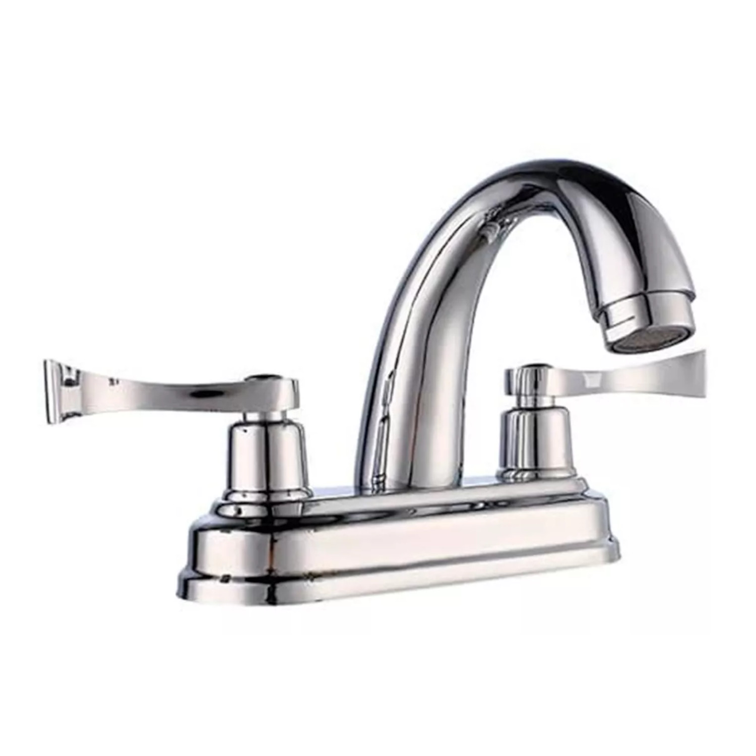 Llave Mezcladora Baño Lavabo Alfa Cuerpo De Latón Cromado Rehilete Corto
