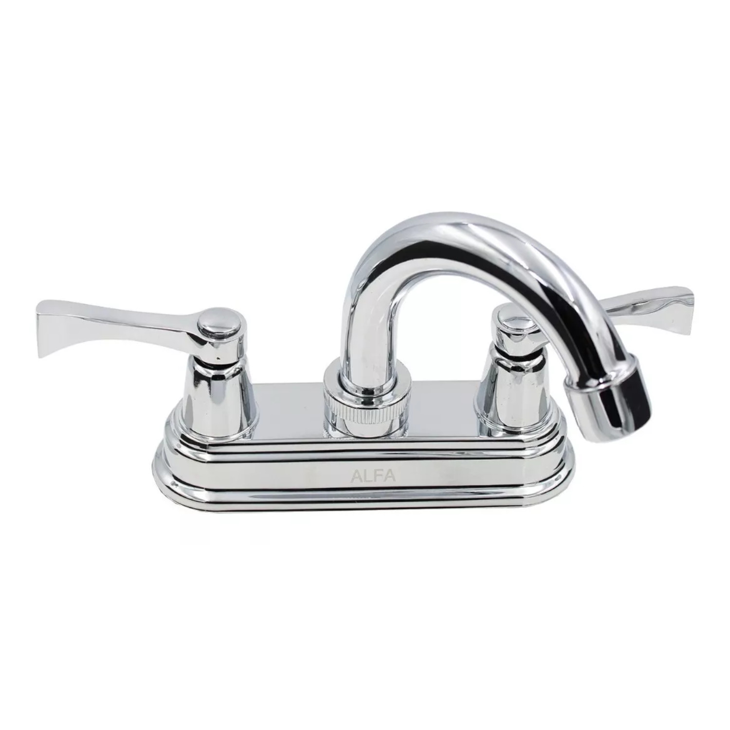 Llave Mezcladora Baño Lavabo Alfa Cuerpo De Latón Cromado Rehilete Corto