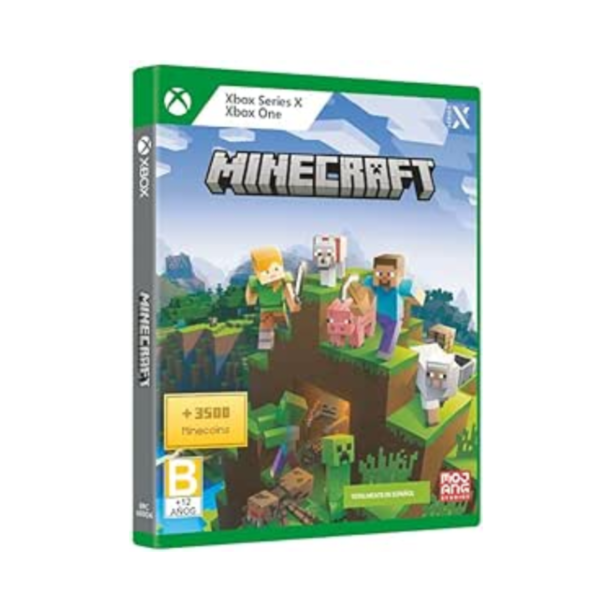 CONTROL XBOX CARBON BLACK MAS JUEGO MINECRAFT 