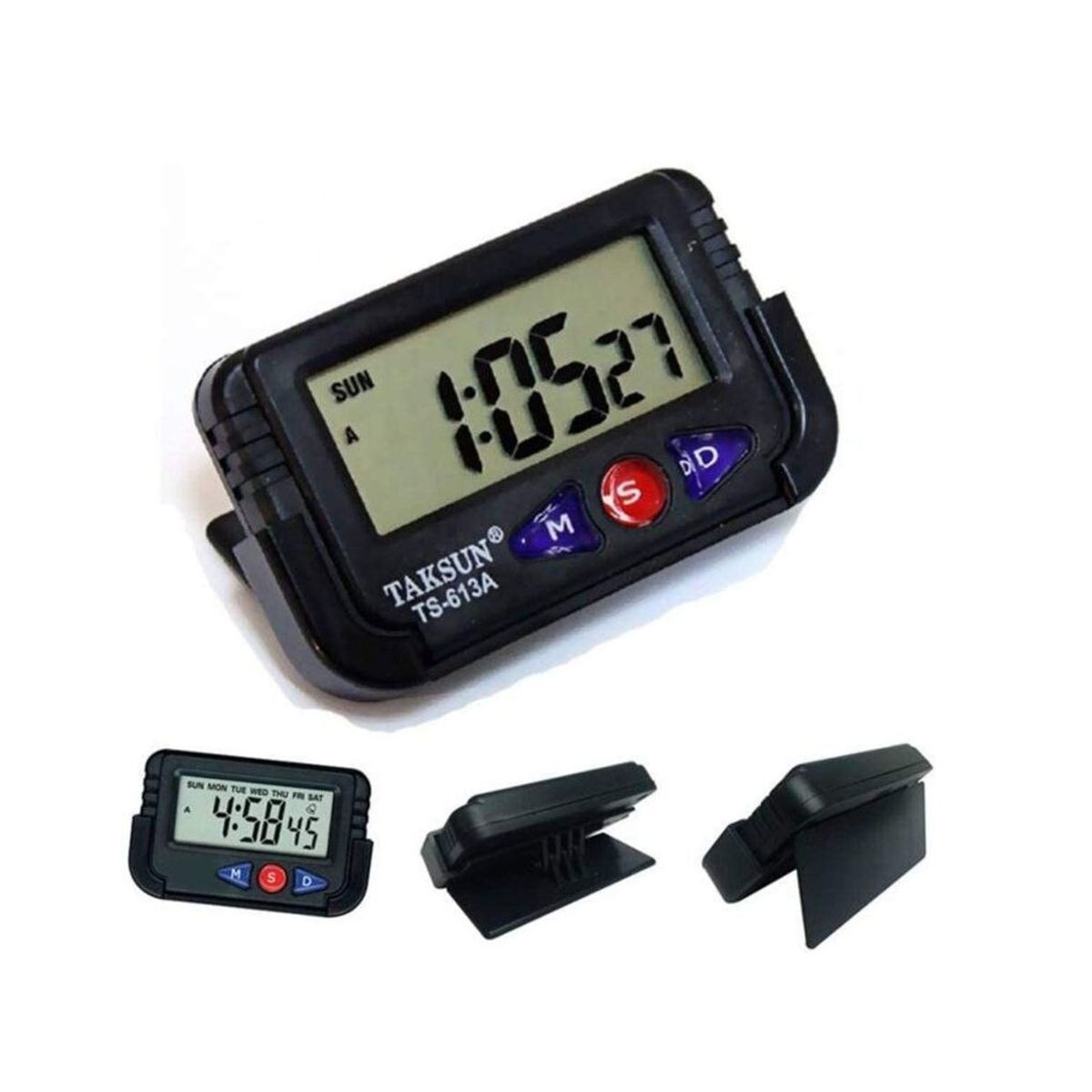 Reloj Con Cronometro Para Auto Incluye Bateria y Adhesivo Para Fijacion