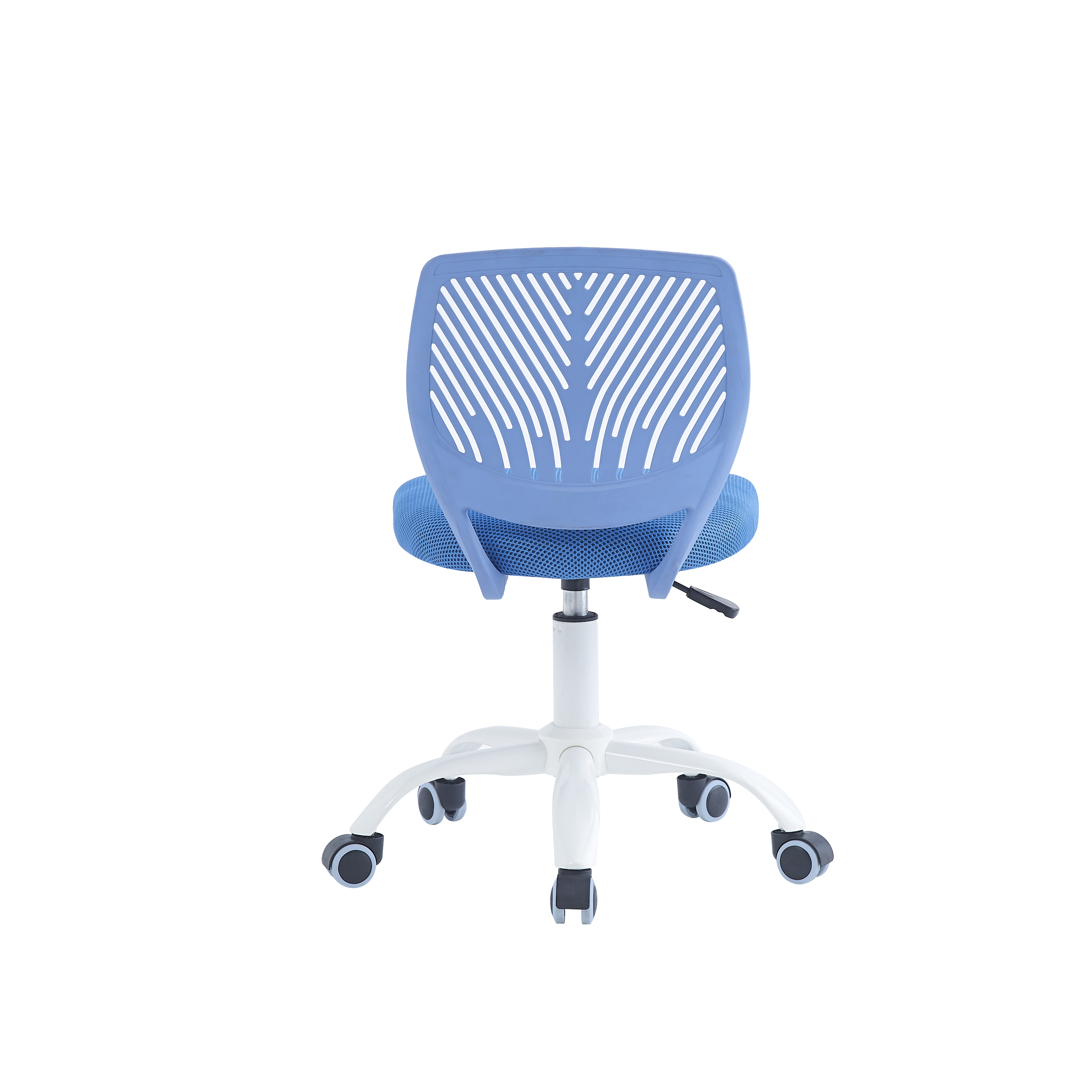 Silla de Oficina Giratoria Azul con Altura Ajustable y Asiento Acolchado Tapizado en Tela