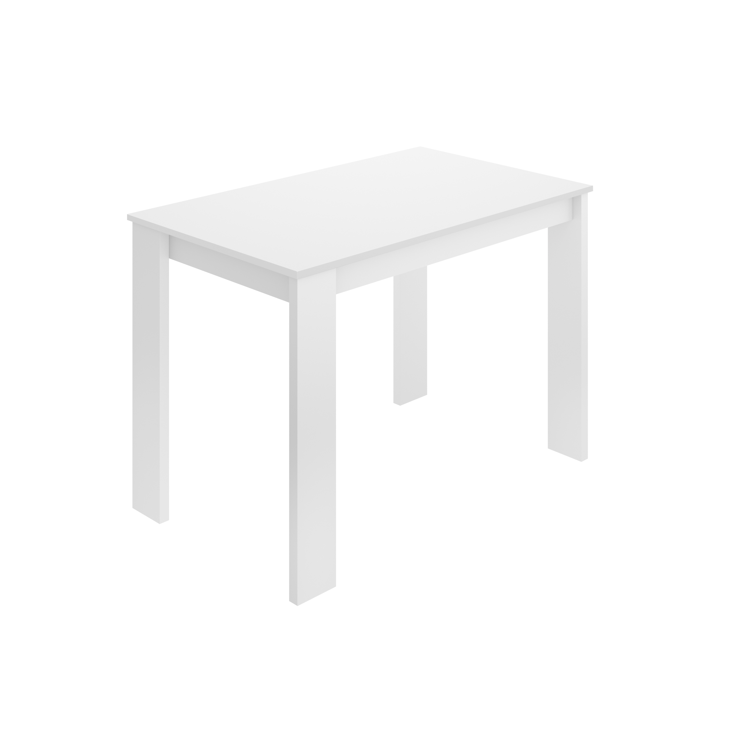 Mesa Auxiliar Color Blanco y Madera para Sala o Cocina. Estructura de Madera Industrial
