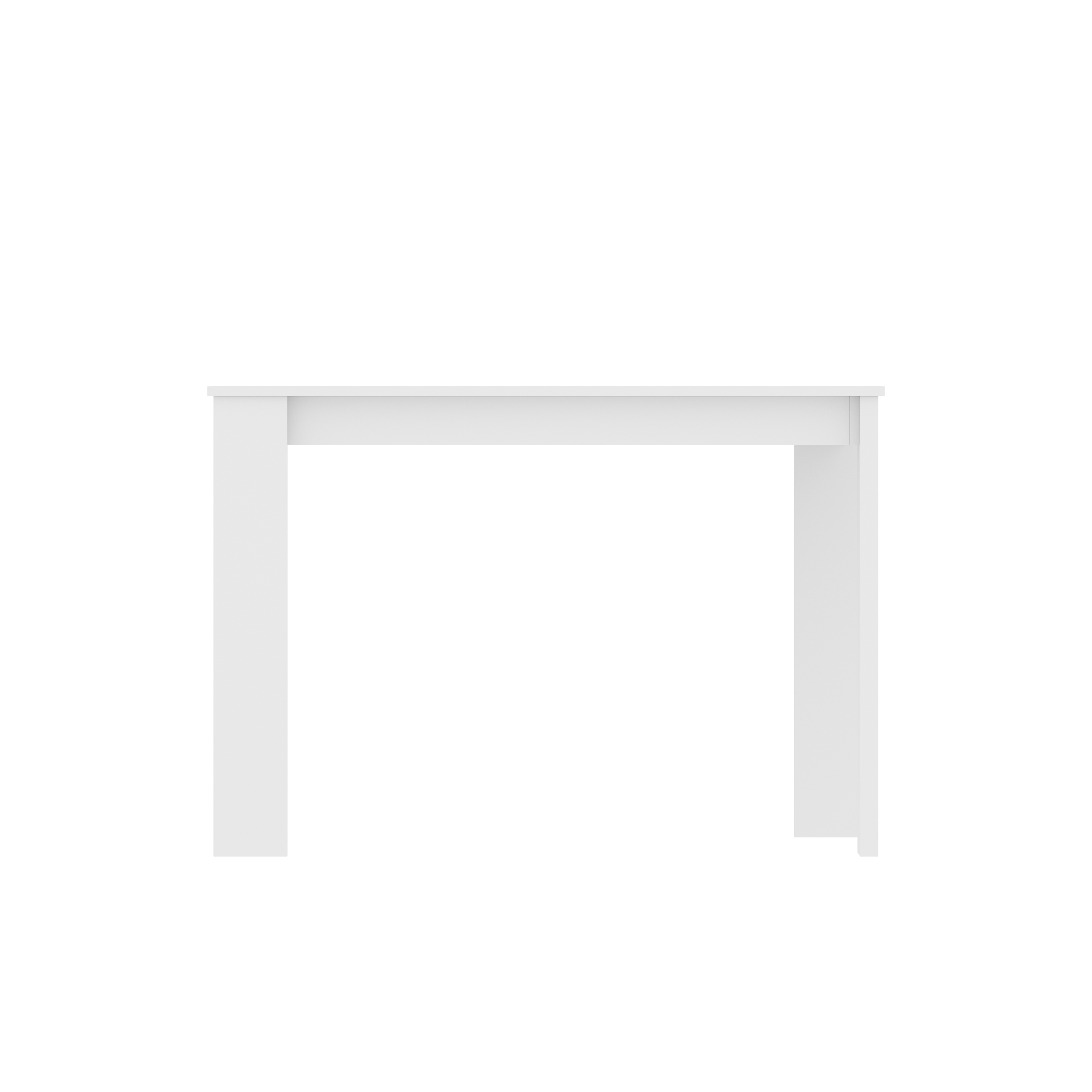 Mesa Auxiliar Color Blanco y Madera para Sala o Cocina. Estructura de Madera Industrial