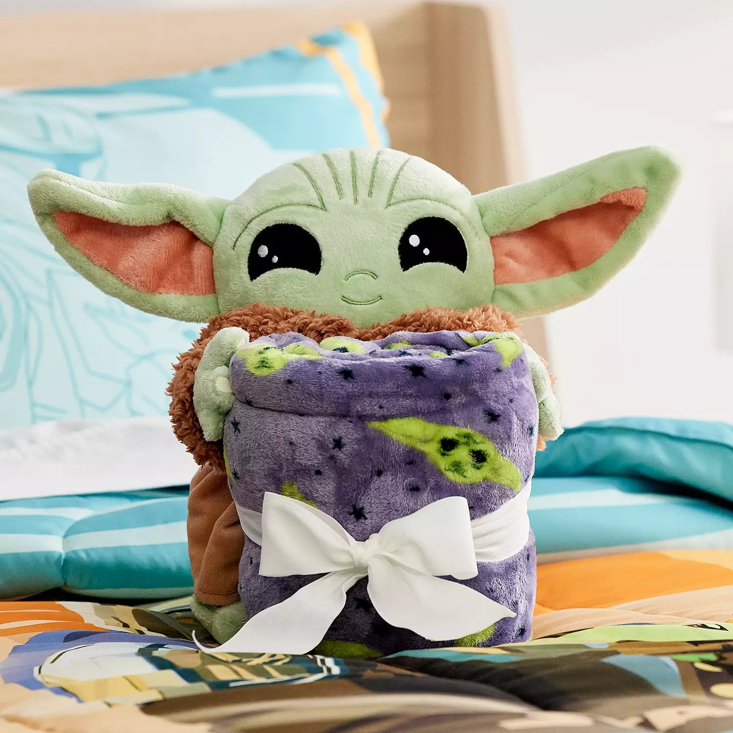 Conjunto Cobija y Peluche Para Niños The Child The Mandalorian Star Wars Oficial