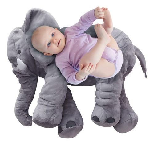 Juguetes de almohada para elefantes de peluche de gran tamaño 30x30