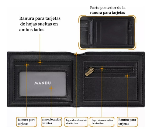 Cartera De Hombre Con Cepillo Antirrobo De Moda Mayoreo