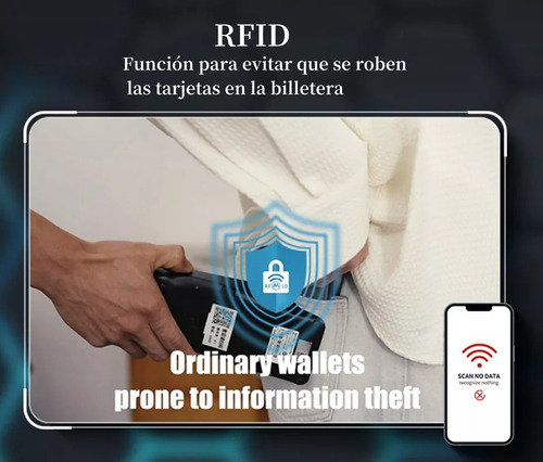 Cartera De Hombre Con Cepillo Antirrobo De Moda Mayoreo
