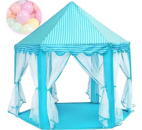 Castillo Princesa Carpa Niñas Casa Portátil Tienda Juguetes AZUL