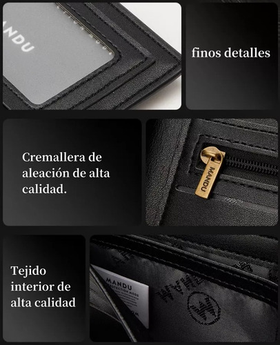 Cartera De Hombre Con Cepillo Antirrobo De Moda Mayoreo