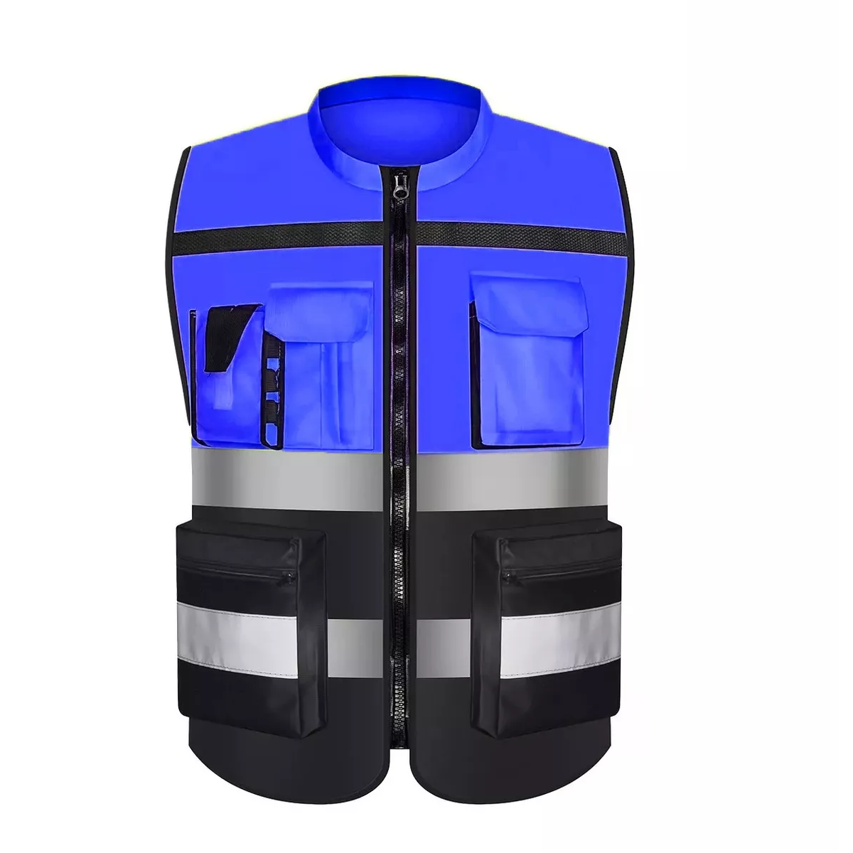 Chaleco Seguridad Industrial Reflejante Azul Talla XXL