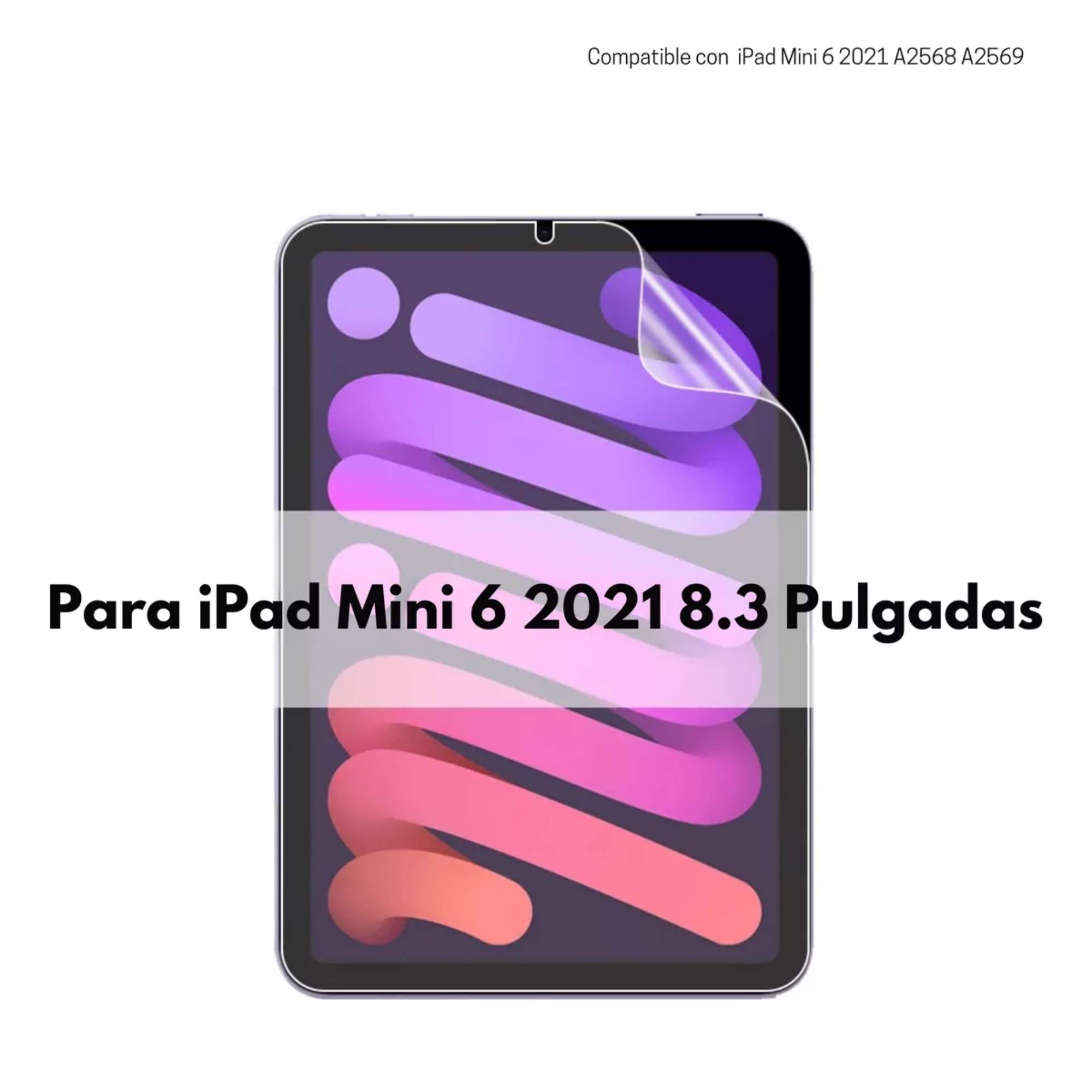2 Micas Protector Pantalla Para iPad mini 6 8.3 Efecto Textura Papel