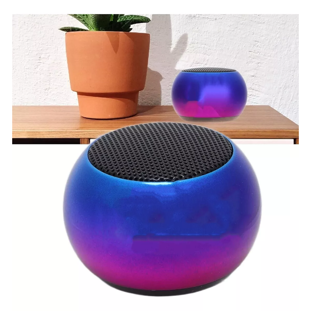 Mini Altavoz Portátil Inalámbrico Bajo Tws Bluetooth Altavoz Azul