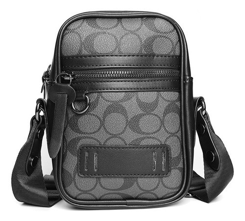Bolso Para Hombre Crossbody Bandolera Maletin Moda Casual CIRCULOS negro