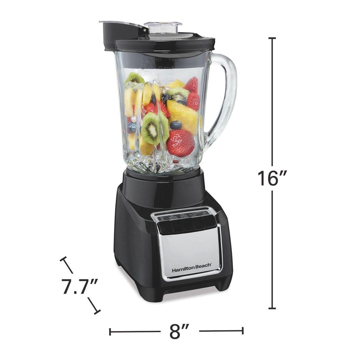 Licuadora Hamilton Beach 53521FG Vaso Vidrio 1.4L 700W Wave-Action ALBY3