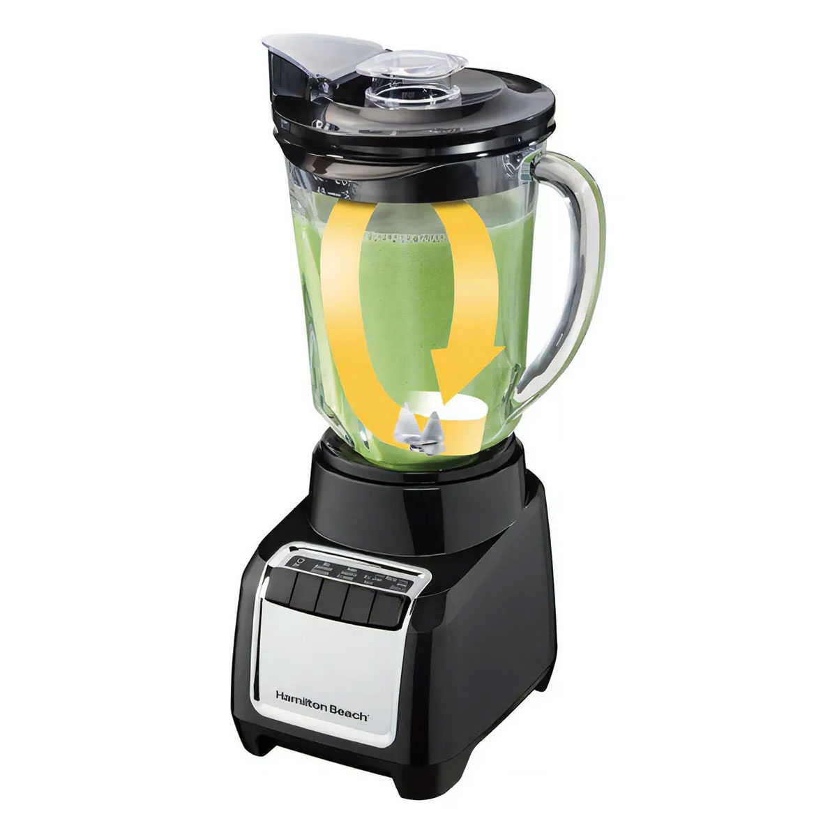 Licuadora Hamilton Beach 53521FG Vaso Vidrio 1.4L 700W Wave-Action ALBY3