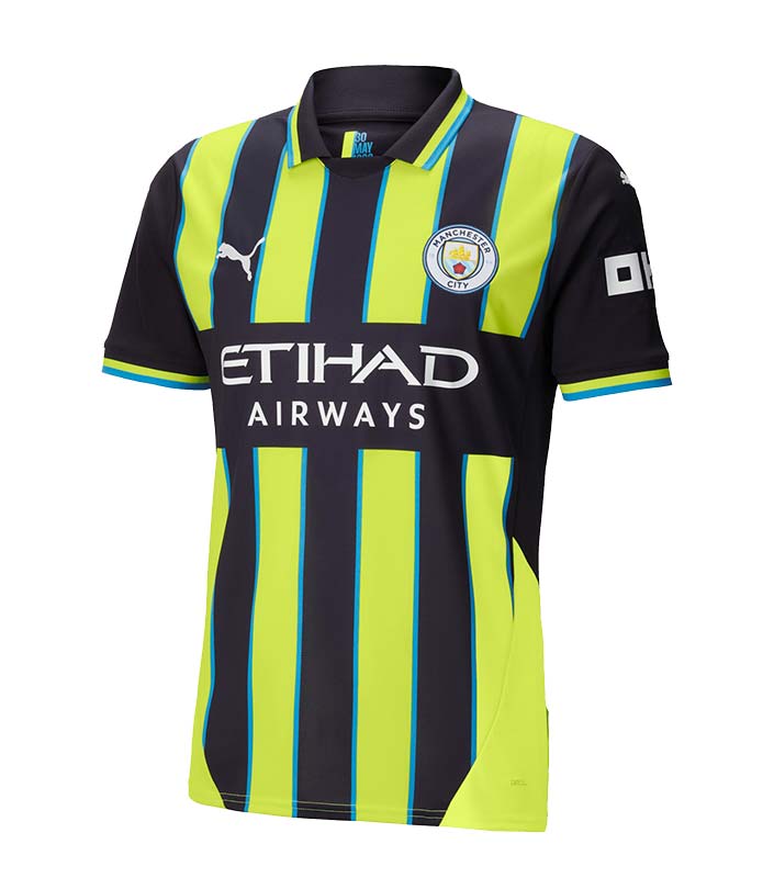 Nuevo! Jersey Manchester City 2024/2025 Tercero Verde Fosforecente Parche Premier Talla L