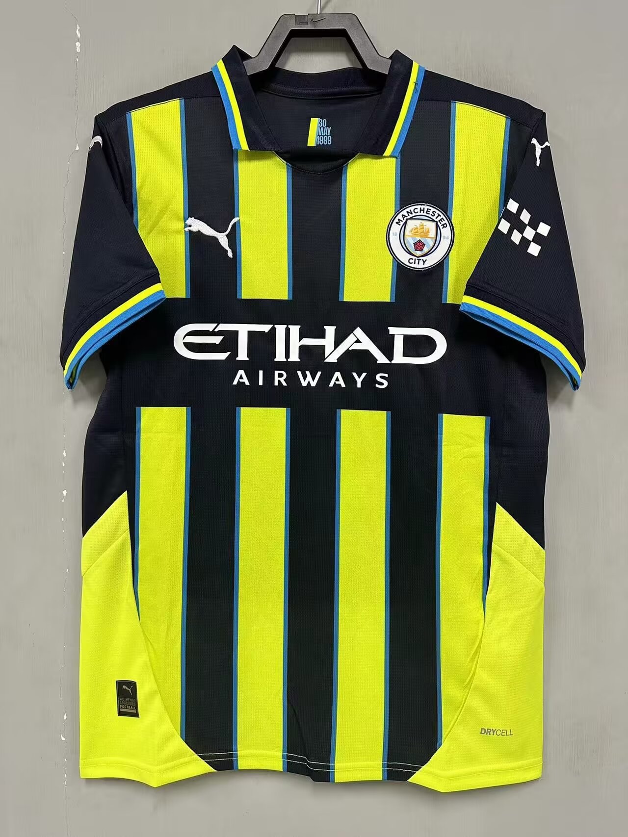 Nuevo! Jersey Manchester City 2024/2025 Tercero Verde Fosforecente Parche Premier Talla L