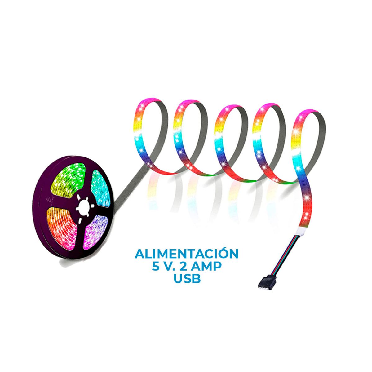 Tira LED RGB Conexion y Control USB 7 Metros