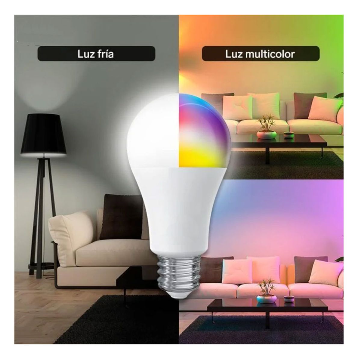 Foco de Luz LED RGB Con Control Remoto 5w