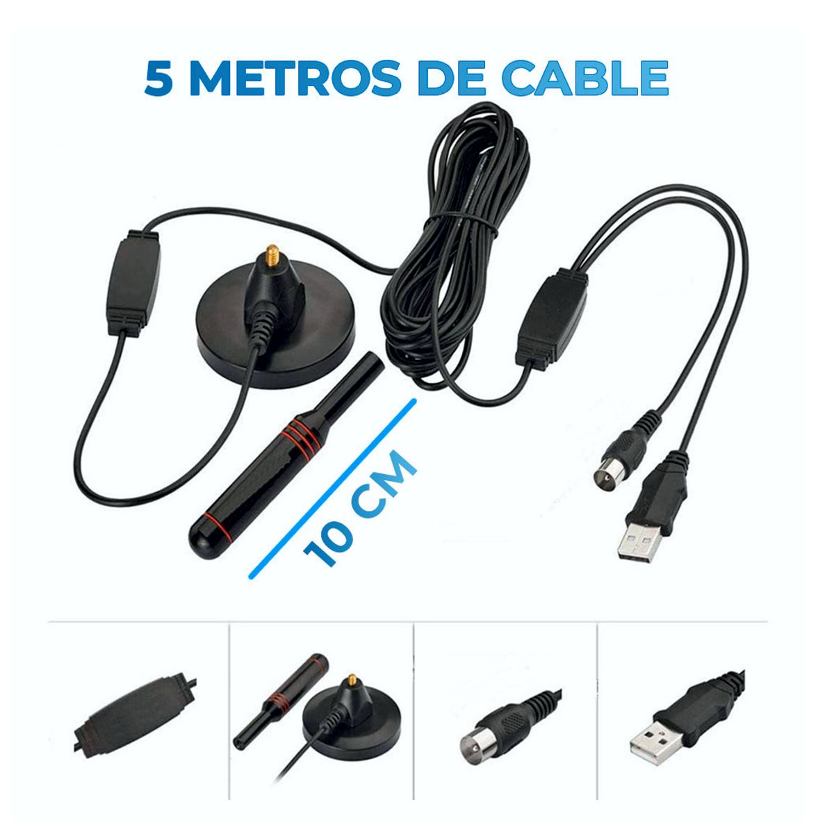 Antena Para Television Pantalla Smarttv Potenciador USB 