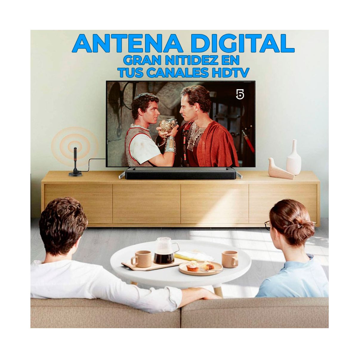 Antena Para Television Pantalla Smarttv Potenciador USB 
