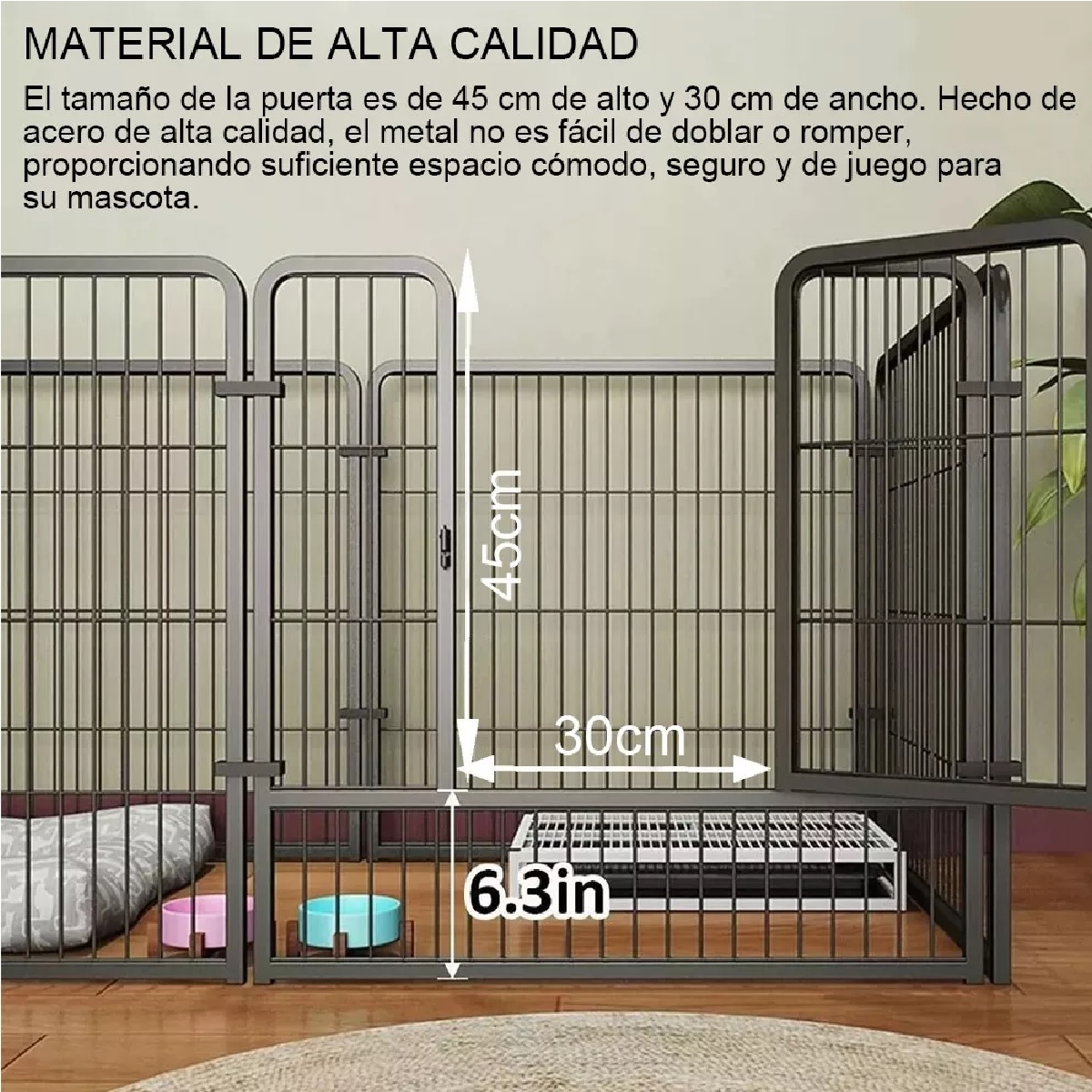Corral Para Perros Armable Varias Mascotas 6 Paneles