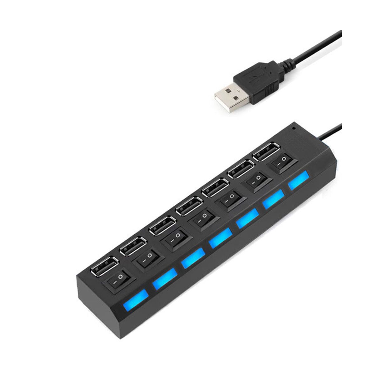 Hub 7 Puertos USB 2.0 Para PC o Laptop