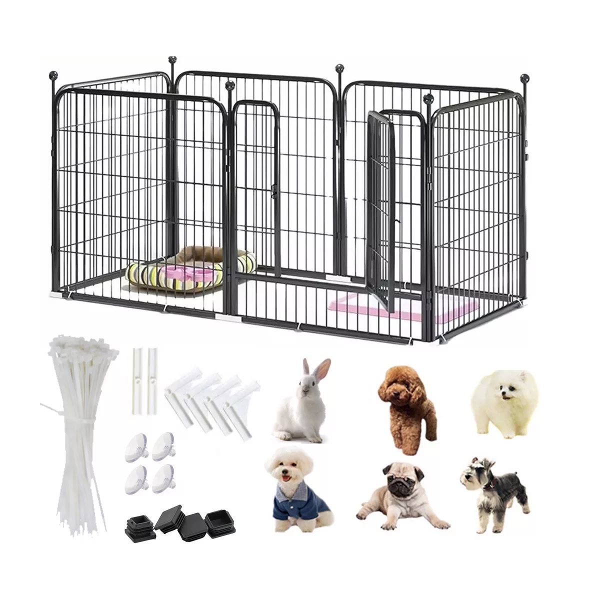 Corral Para Perros Armable Varias Mascotas 6 Paneles