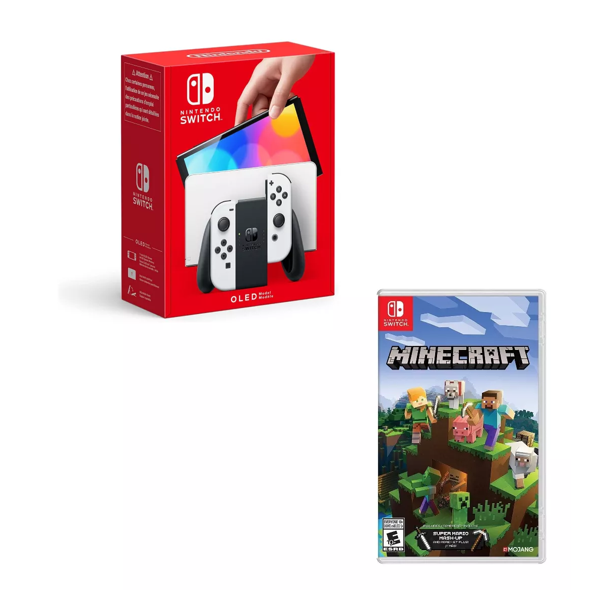 Nintendo Switch Oled 64gb Blanco + Nintendo Switch Juego Minecraft