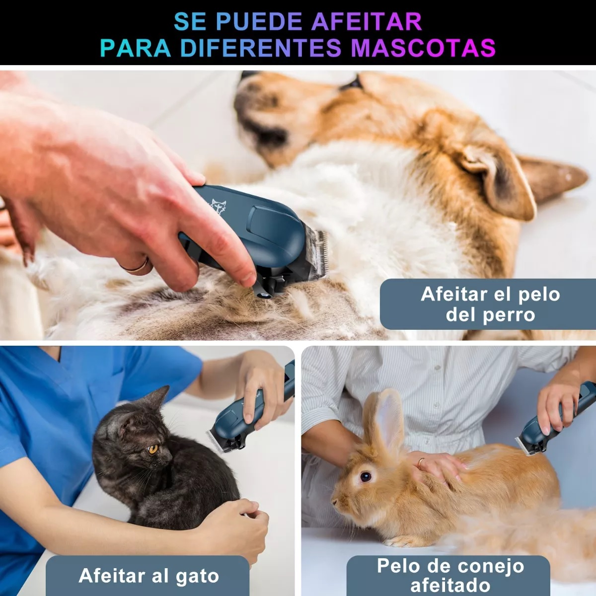 Máquina Rasuradora Y Cortadora De Pelo Para Mascotas
