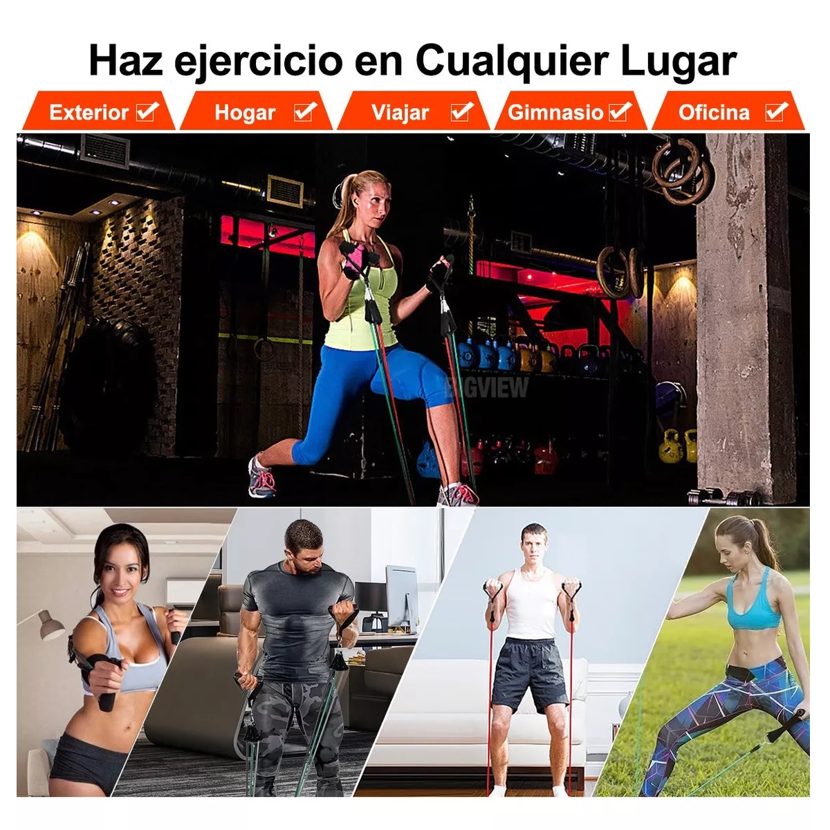 Kit De Banda De Resistencia Ligas Para Ejercicio 12pz
