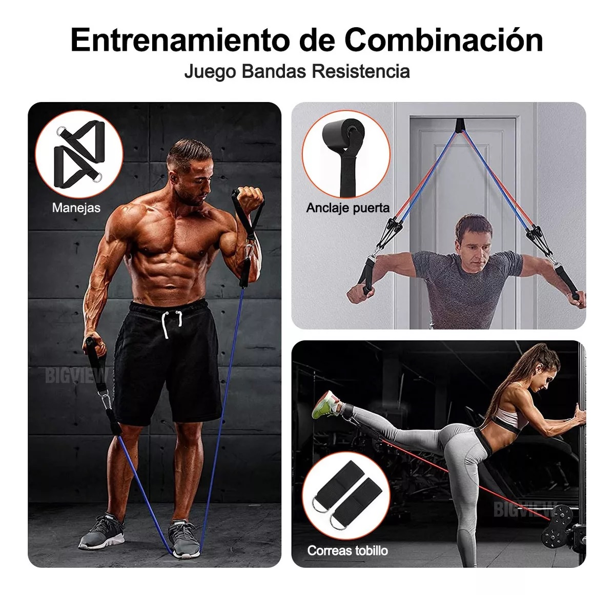 Kit De Banda De Resistencia Ligas Para Ejercicio 12pz