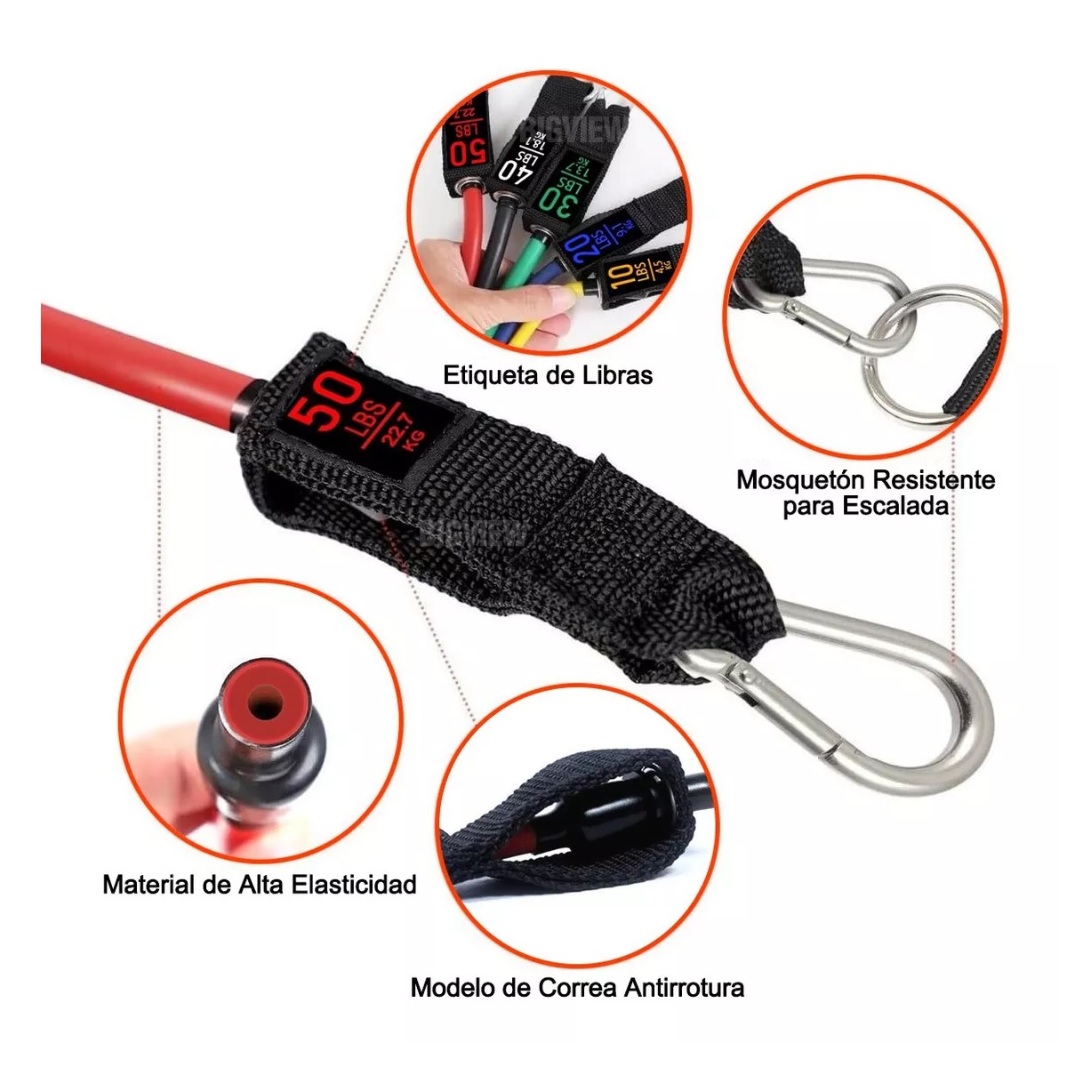 Kit De Banda De Resistencia Ligas Para Ejercicio 12pz