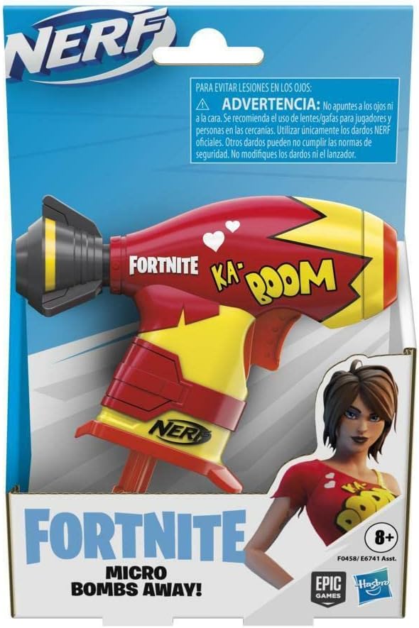 NERF Fortnite Lanzador Micro Bombs Away Juguete Niños