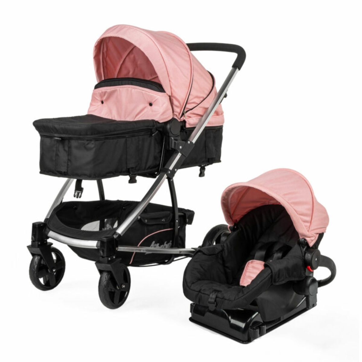 Carriola D'Bebé Travel System Eclipse Rosa ENDY15