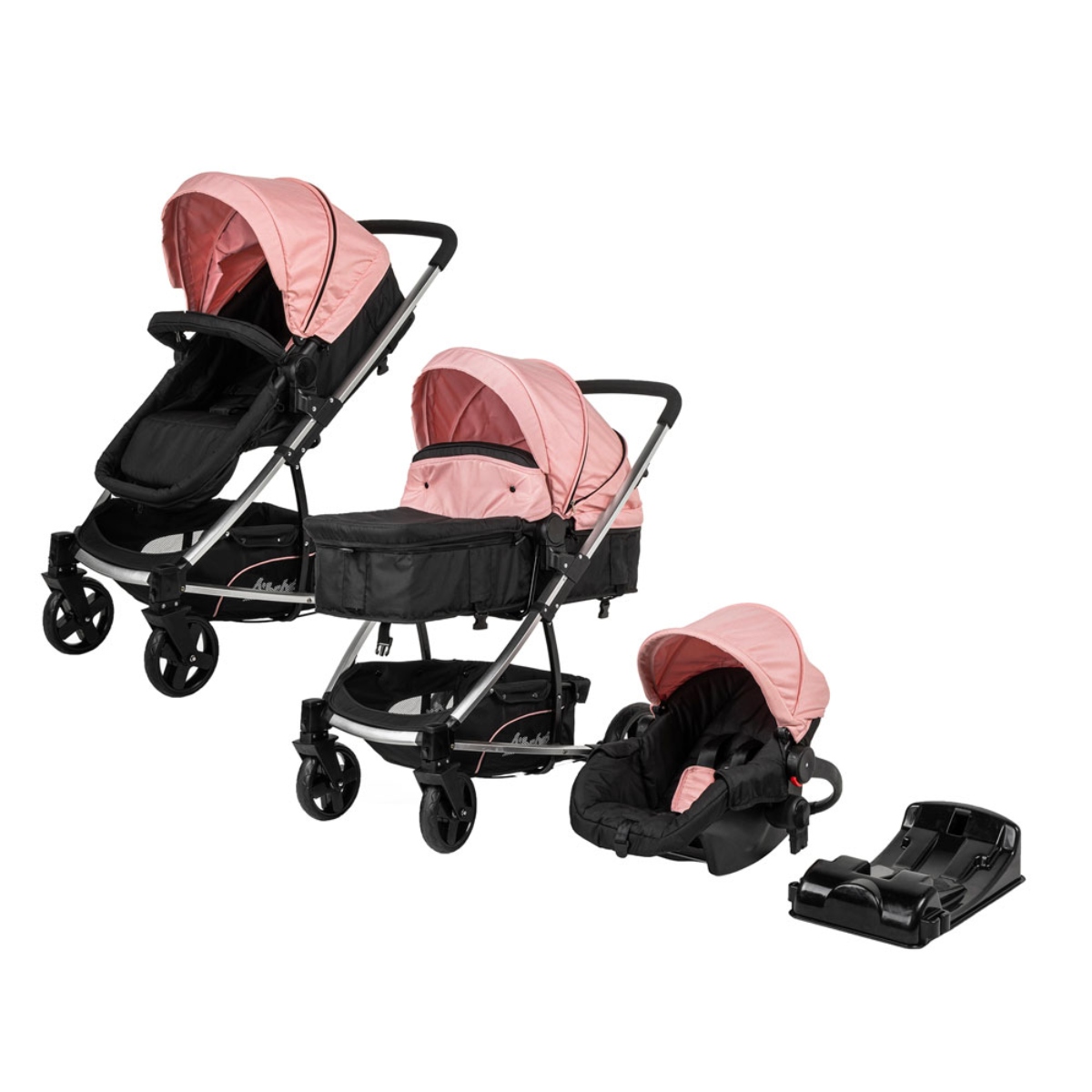 Carriola D'Bebé Travel System Eclipse Rosa ENDY15