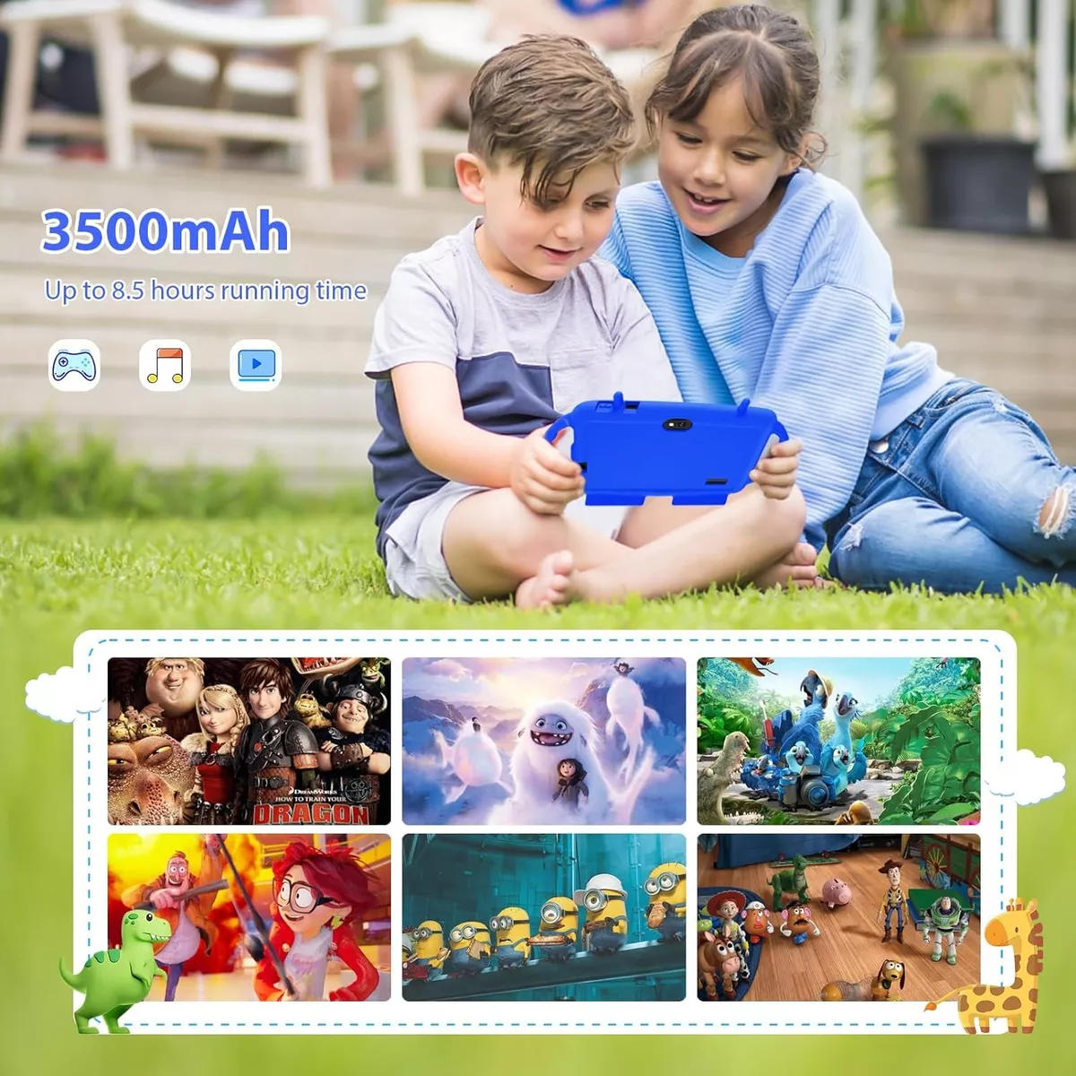 Tablet Para Niños De 7 Pulgadas 32+3gb Memoria Ram Con Funda