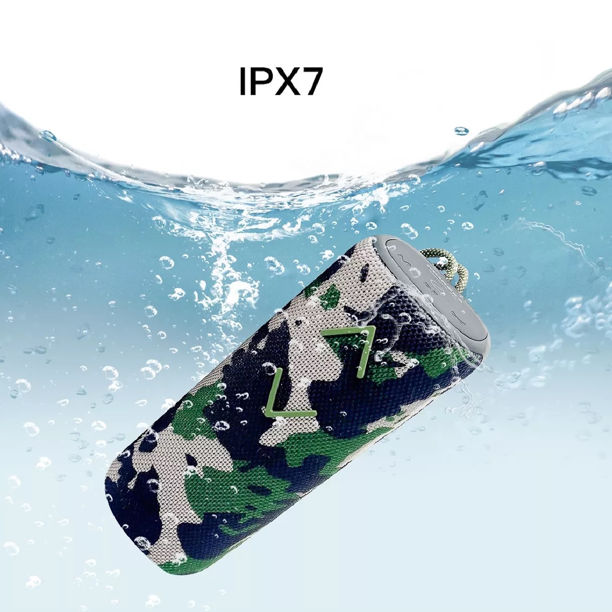 Bocina Bluetooth Portátil Subwoofer Altavoz Recargables Verde Musgo