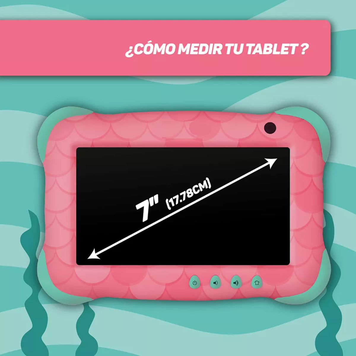 Tablet Para Niño Ghia 7 Pulgadas Ram 2gb 32gb Sirena Color Rosa