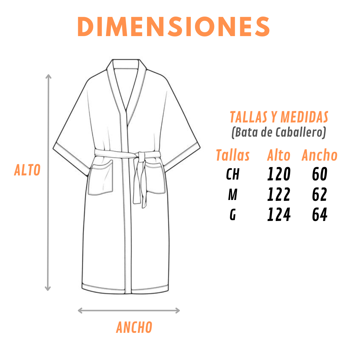 Bata de baño para hombre, calidad premium, varios colores y tallas. 