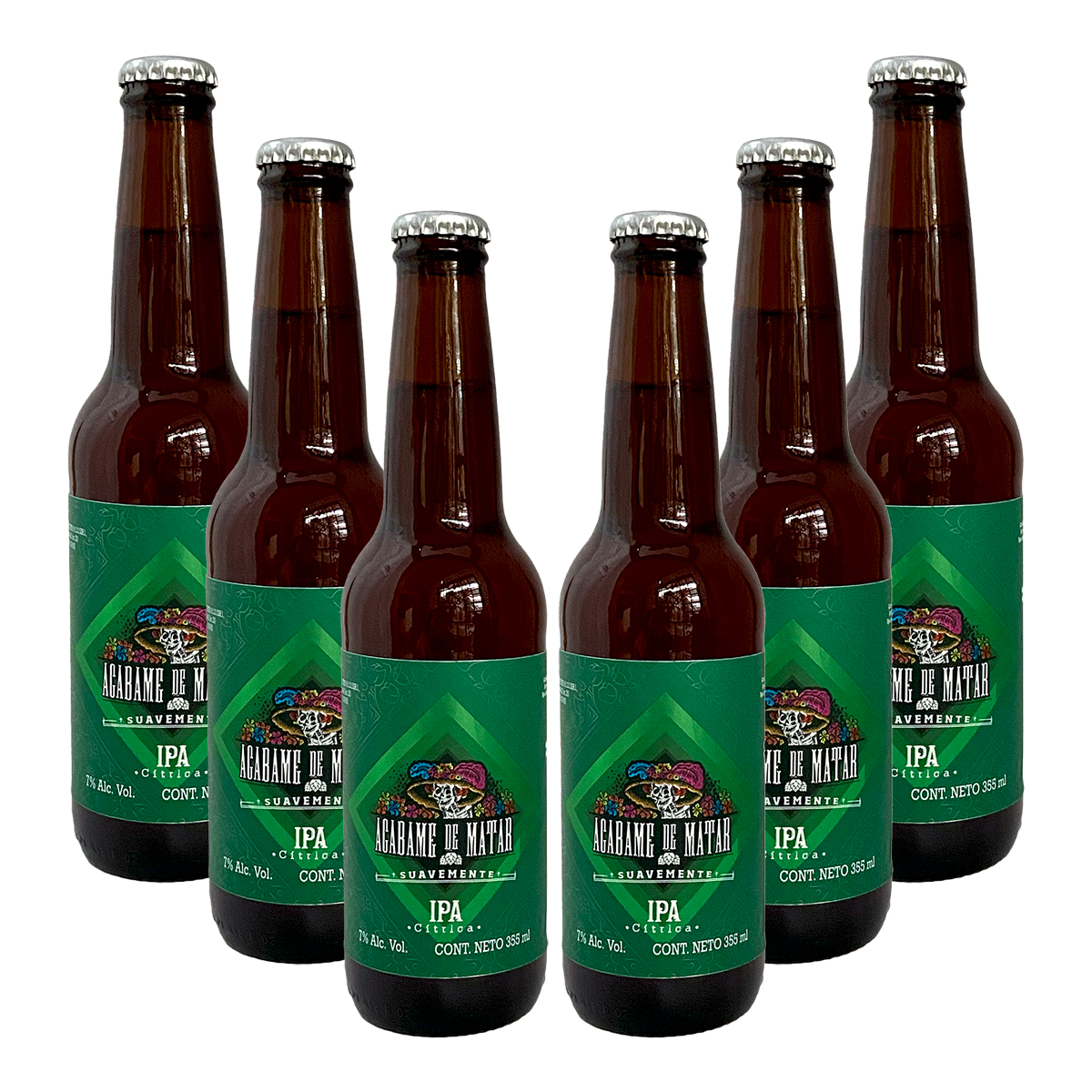 Six Pack Cerveza Acábame De Matar Ipa Cítrica 355 Ml
