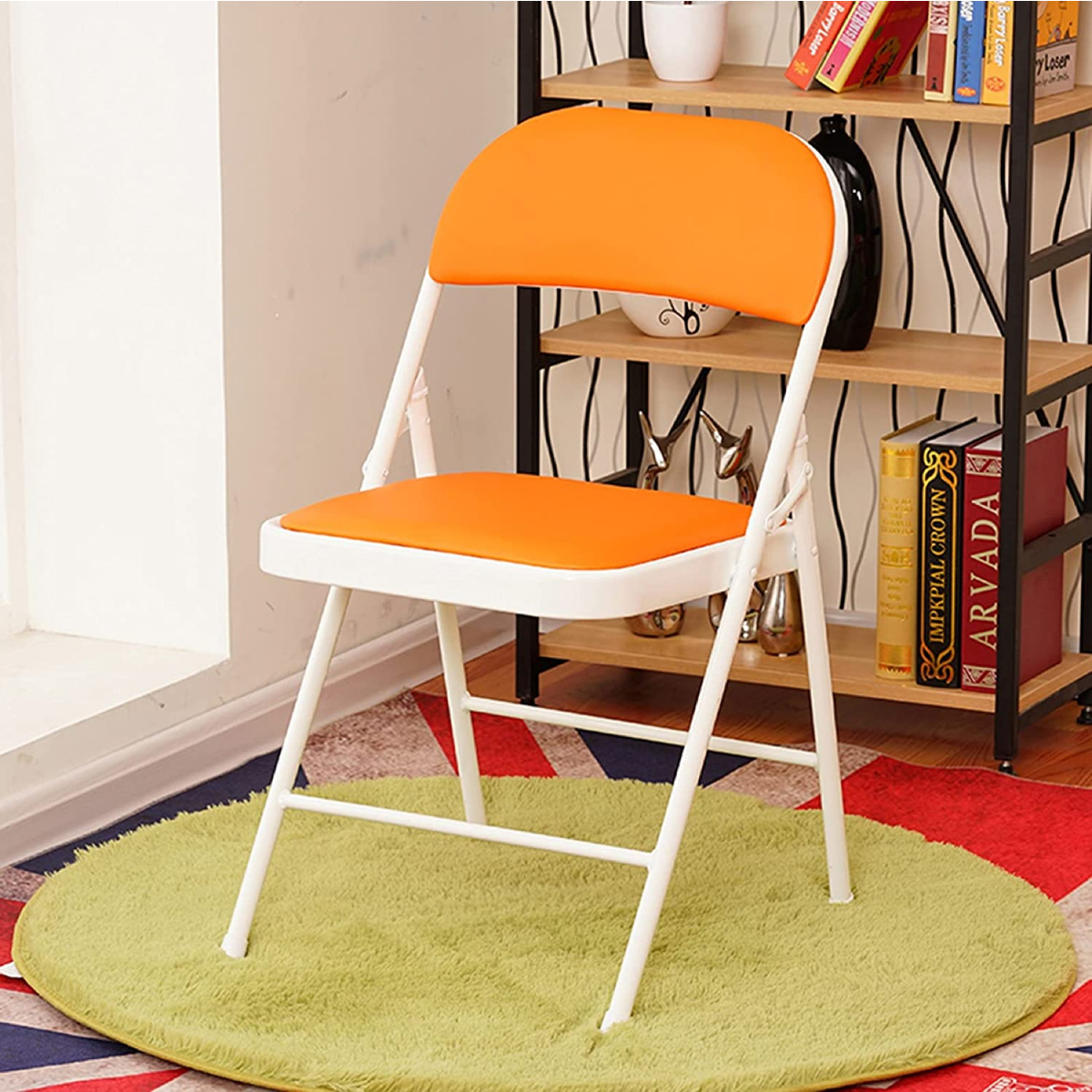 Set De 6 Sillas Plegables Ilios Innova Acojinadas Color Naranja