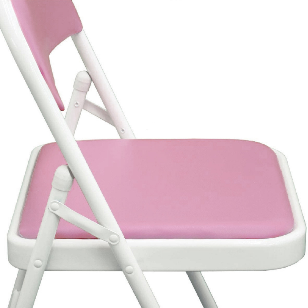 Set De 6 Sillas Plegables Ilios Innova Acojinadas Color Rosa