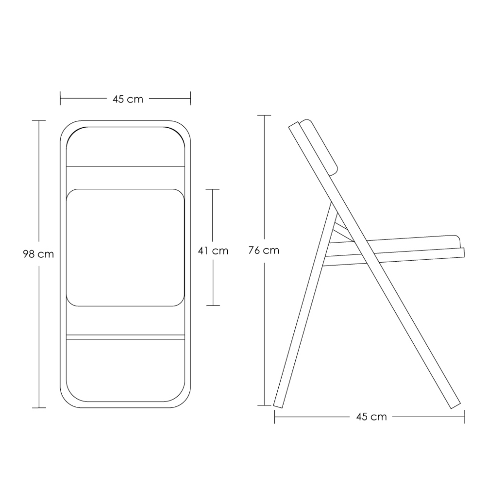 Set De 6 Sillas Plegables Ilios Innova Acojinadas Color Rosa